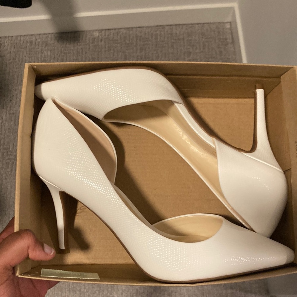 Brand new white heels